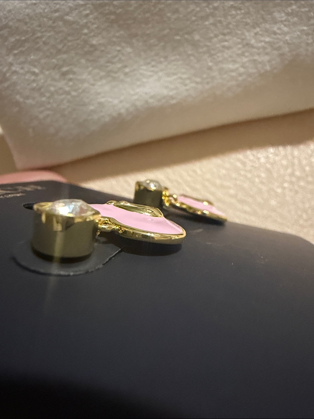 COACH Pink Signature Heart Drop Earrings (19) - Picture 3 of 4